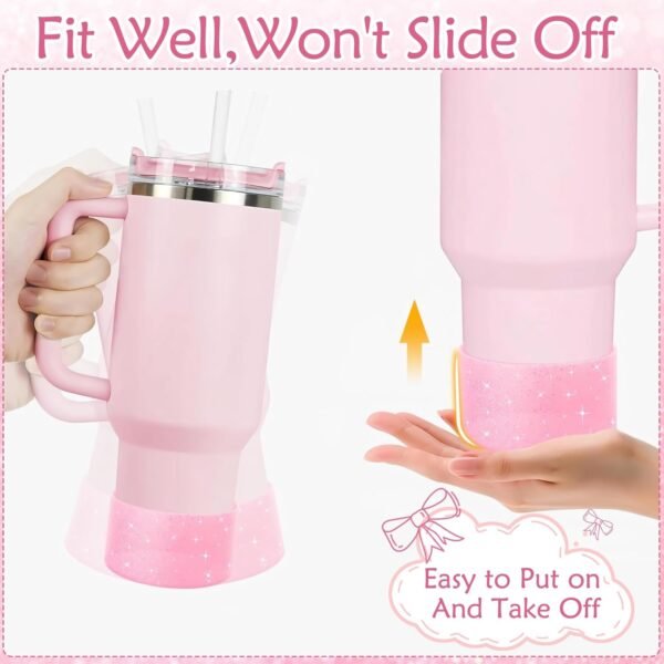 6 PCS Pink Stanley Cup Accessories Set - Image 4